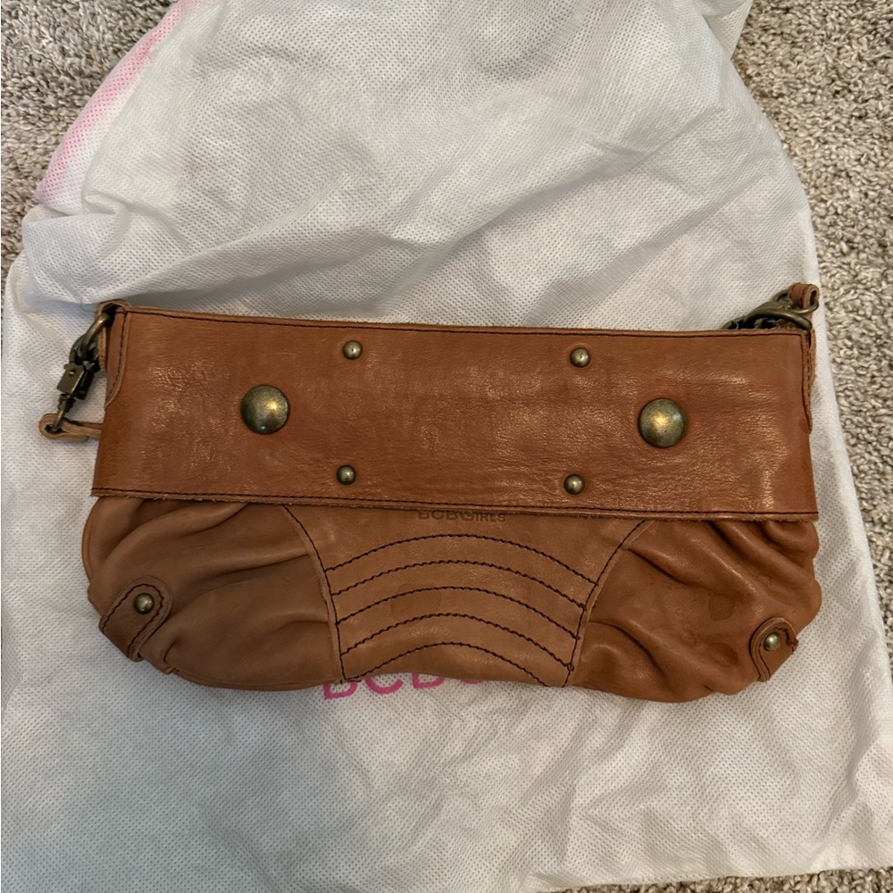 BCB Girls Tan Leather Clutch